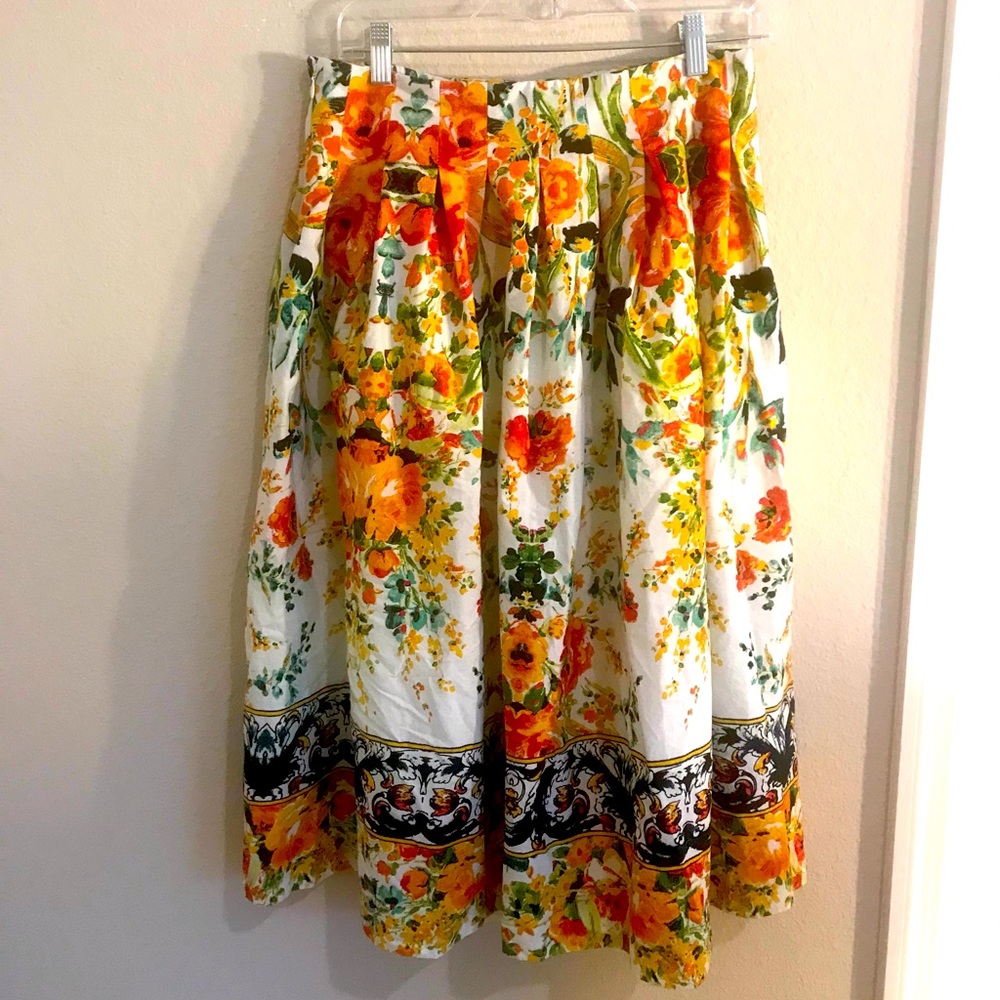 Antonio Melani Mary Poplin A-Line Skirt 6